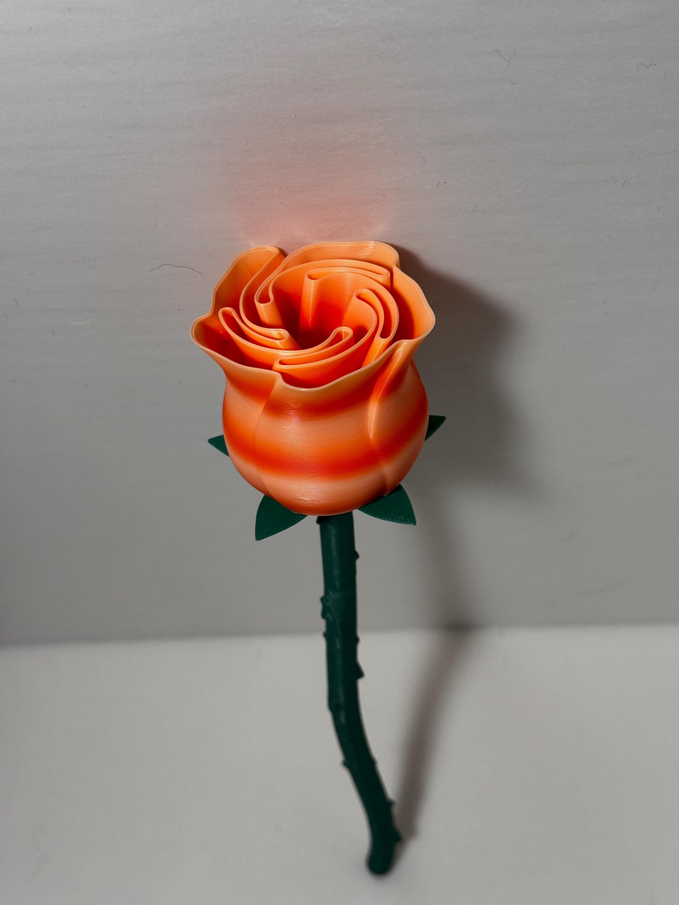 Everlasting 3d-printed Rose Bouquet - 4 Stunning Roses & Elegant Vase ...