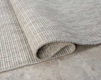 Gray Sisal Rug: Durable Indoor Outdoor Flatweave Carpet
