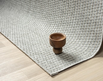 Gray Sisal Rug – Indoor Outdoor Non-Shedding Flatweave Area Carpet