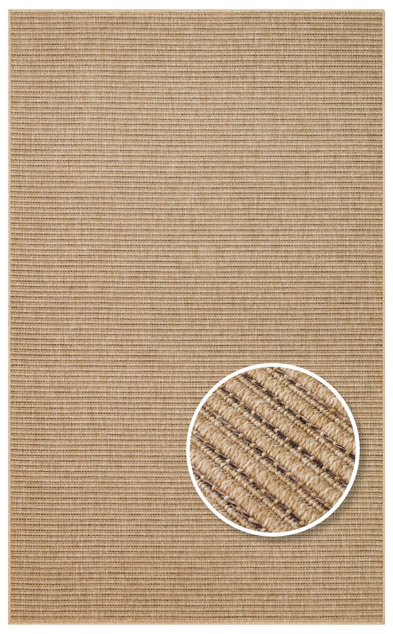 What Is An Inset Rug Beige Sisal Look Rug: Herringbone Woven Flatweave, Custom Size - Etsy