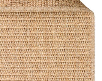 Beige Sisal Rug – Herringbone Woven, Pet-Friendly Flatweave
