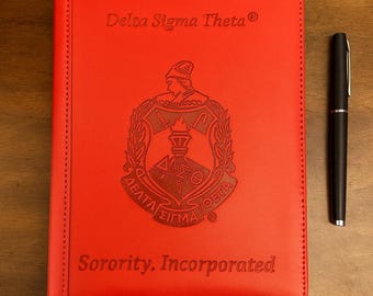 Delta Sigma Theta Ritual Cover – Red Faux Leather Book Cover