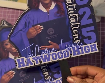 Graduation hand fan