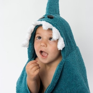 PERSONALIZED Shark Hooded Towel image 1