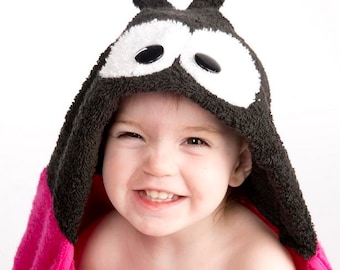 Pink Ladybug Hooded Towel