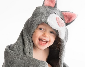 Cat Hooded Towel