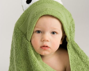 PERSONALIZED Frog Hooded Towel