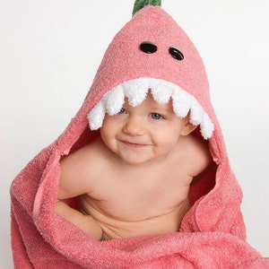 Pink Dinosaur Hooded Towel image 2