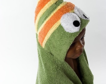 PERSONALIZED Caterpillar Hooded Towel