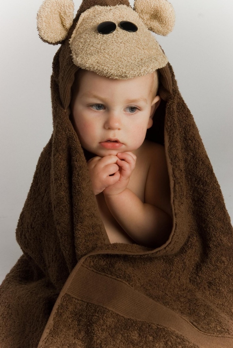 Monkey Hooded Towel image 1