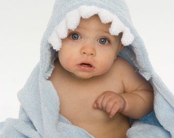 Blue Dinosaur Hooded Towel