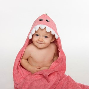 Pink Dinosaur Hooded Towel image 3