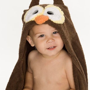 Owl Hooded Towel image 1