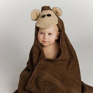 Monkey Hooded Towel image 2