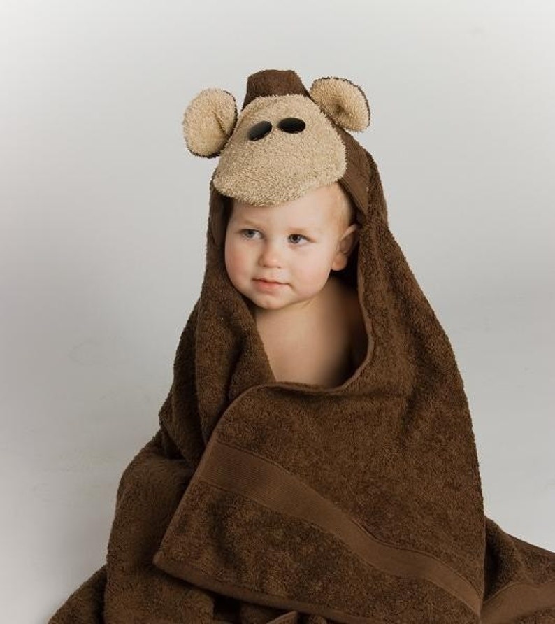 Monkey Hooded Towel image 2