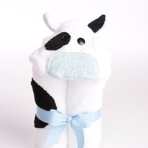 PERSONALIZED Boy Cow Hooded Towel image 3