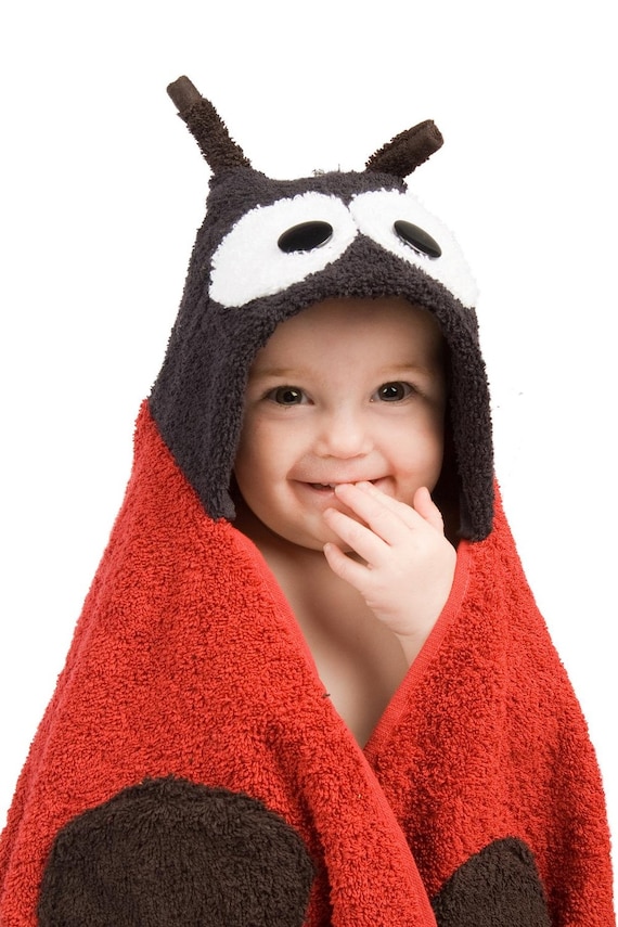 Ladybug hooded towel sales