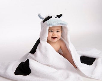 Boy Cow Hooded Towel