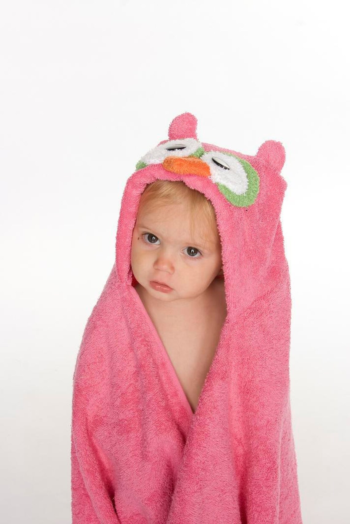 PERSONALIZED Pink Owl Hooded Towel Etsy