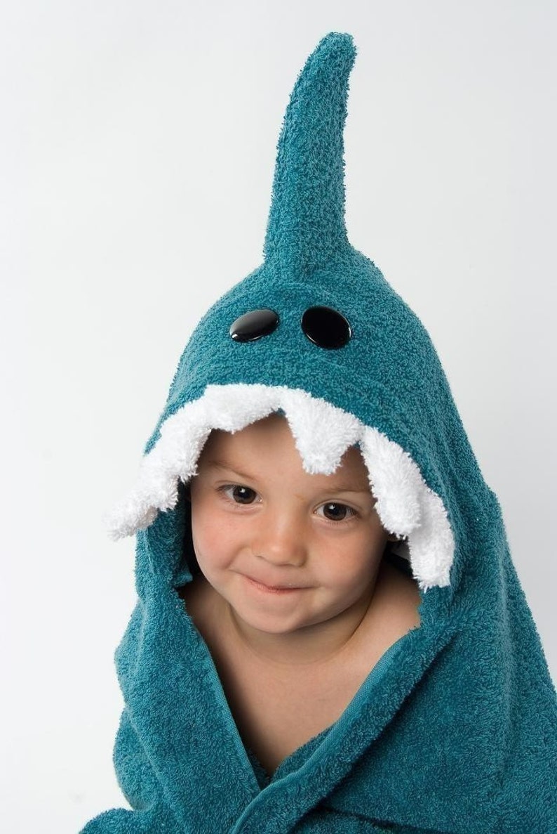 PERSONALIZED Shark Hooded Towel image 2