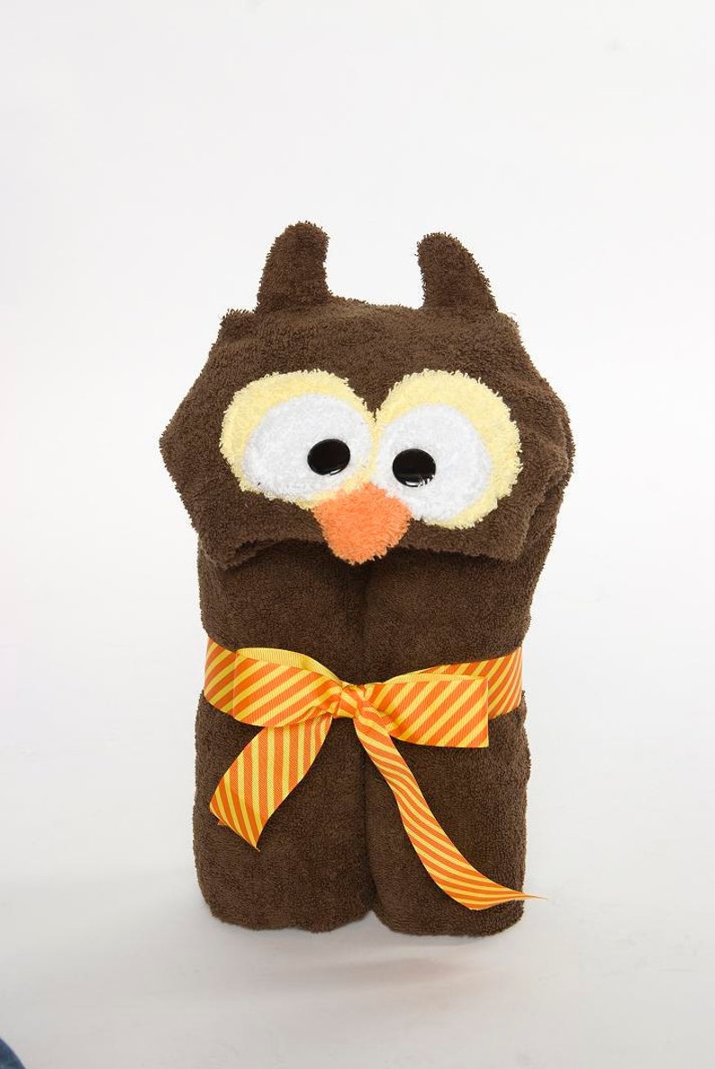 Download PERSONALIZED Owl Hooded Towel | Etsy
