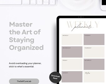 Minimalist Weekly Planner | Undated, GoodNotes & Notability Compatible (Digital Download)