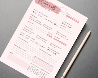 Mental Health Daily Tracker | Printable Planner (Digital Download)