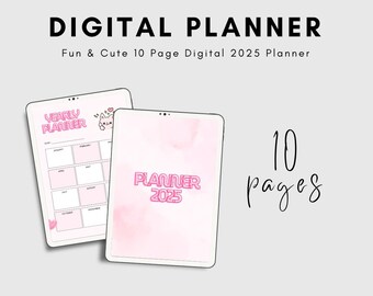 2025 Digital Planner | 10-Page Daily & Weekly (PDF Download)