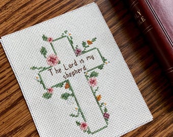 Bible Verse Cross Stitch Pattern Bible Verse Floral Cross Christian Cross Stitch Psalm Cross Stitch Bird Cross Stitch Pattern PDF