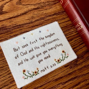 Simple Bible Verse Cross Stitch Pattern Bible Verse Wildflowers Cross Stitch Christian Cross Stitch Wildflower Cross Stitch PDF Pattern