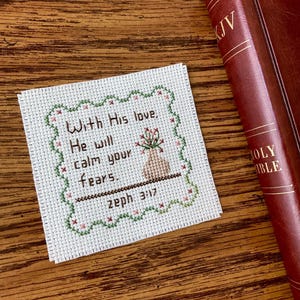 Bible Verse Cross Stitch Pattern Floral Cross Stitch Bible Verse Cross Stitch Christian Cross Stitch Flower Cross Stitch Pattern PDF