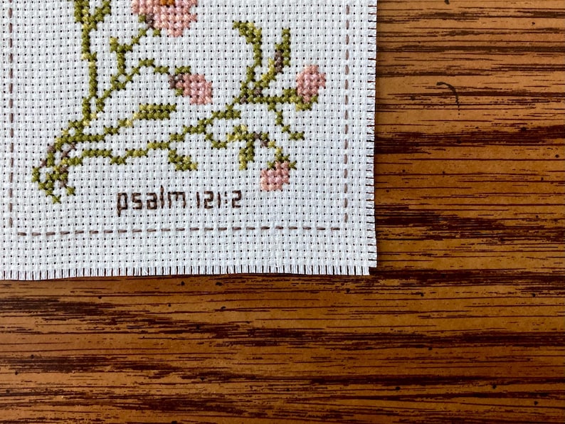 Bible Verse Cross Stitch Pattern Floral Cross Stitch Bible Verse Cross ...