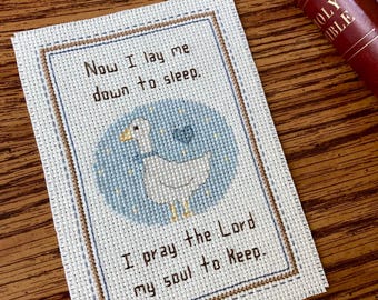 Baby Prayer Cross Stitch Pattern, Christian Nursery (PDF Pattern)