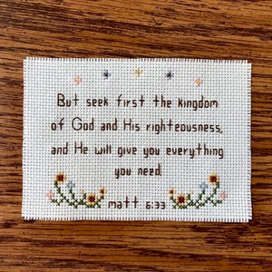 Simple Bible Verse Cross Stitch Pattern Bible Verse Wildflowers Cross ...