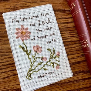 Bible Verse Cross Stitch Pattern Floral Cross Stitch Bible Verse Cross Stitch Christian Cross Stitch Flower Cross Stitch Pattern PDF
