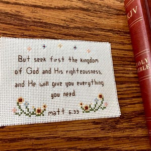 Simple Bible Verse Cross Stitch Pattern Bible Verse Wildflowers Cross ...