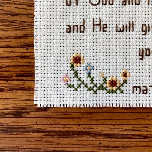Simple Bible Verse Cross Stitch Pattern Bible Verse Wildflowers Cross ...
