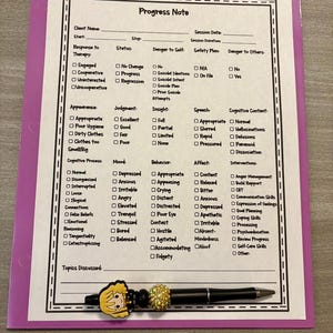 School Social Work, School Counseling, Therapy Progress Note 2 Versions ...