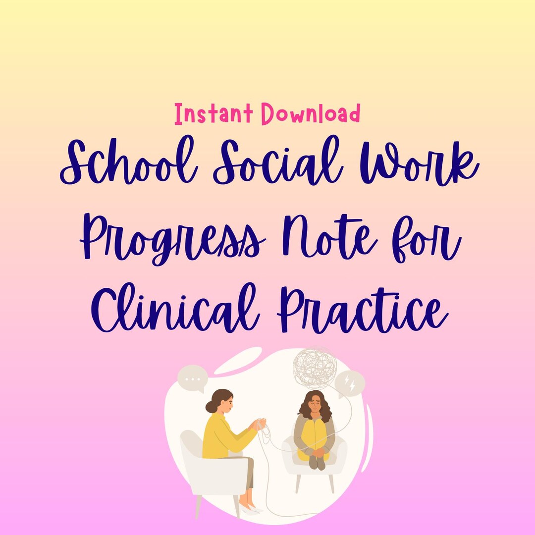 School Social Work, School Counseling, Therapy Progress Note 2 Versions ...