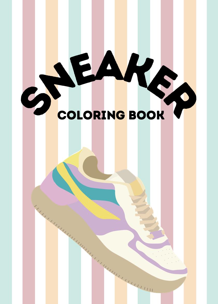 Sneaker Colouring Book, Instant Download, Printable, PDF, Colouring ...