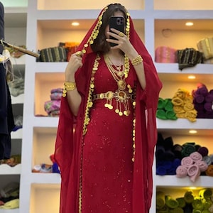 Elegant Dubai Kaftan Abaya, Traditional Kurdish Arab Dress, Moroccan Wedding Dress, Arabic Wear Farasha, Arabian Kaftan for Celebration