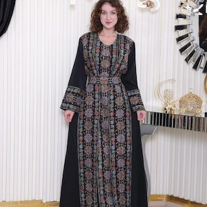 Elegant Dubai Colorful Kaftan Abaya, Traditional Arab Dress, Moroccan Wedding Dress, Arabic Kaftan Farasha, Arabian Kaftan for Celebration