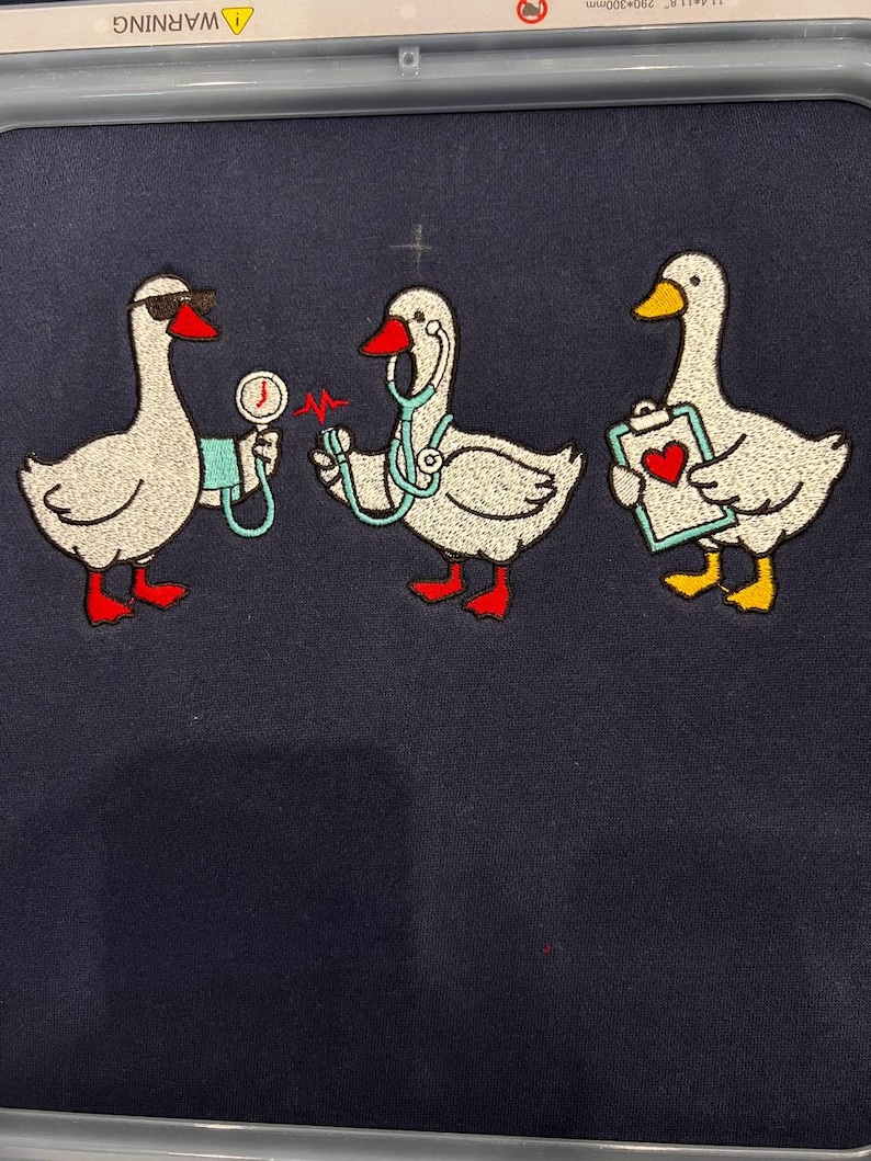 Embroidered Scrub Life Goose Sweatshirt, Medical Student Nurse Hoodie, Doctor Vet Tech Crewneck, Healthcare Worker Gift, Hospital Humor Top image 2