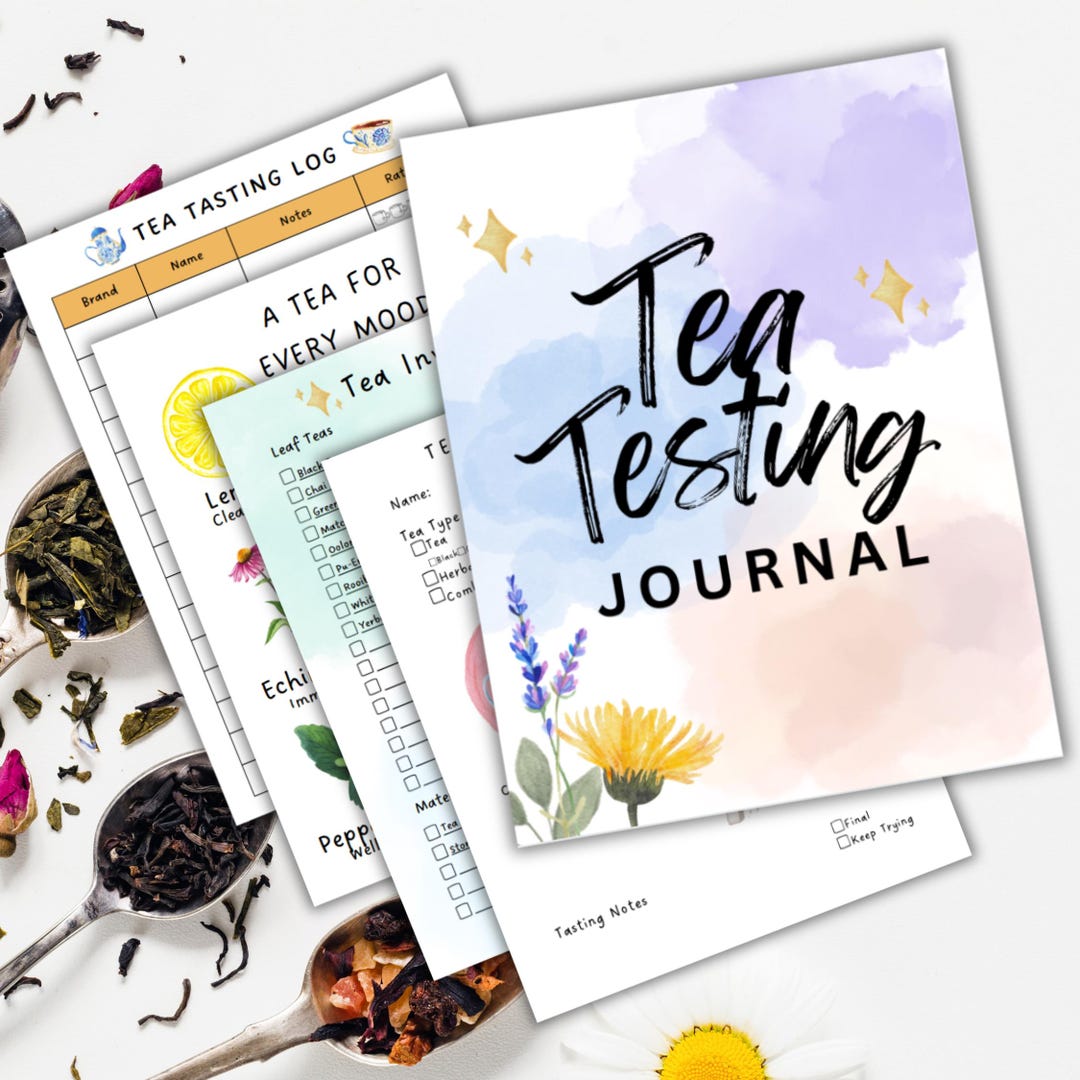 Tea Journal Package: Recipe Testing, Ingredient Inventory (digital ...