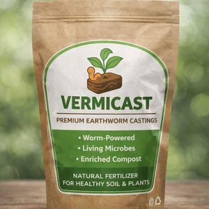 500g Pure Worm Vermicast - Organisches Biostimulans für Pflanzen und Blumen