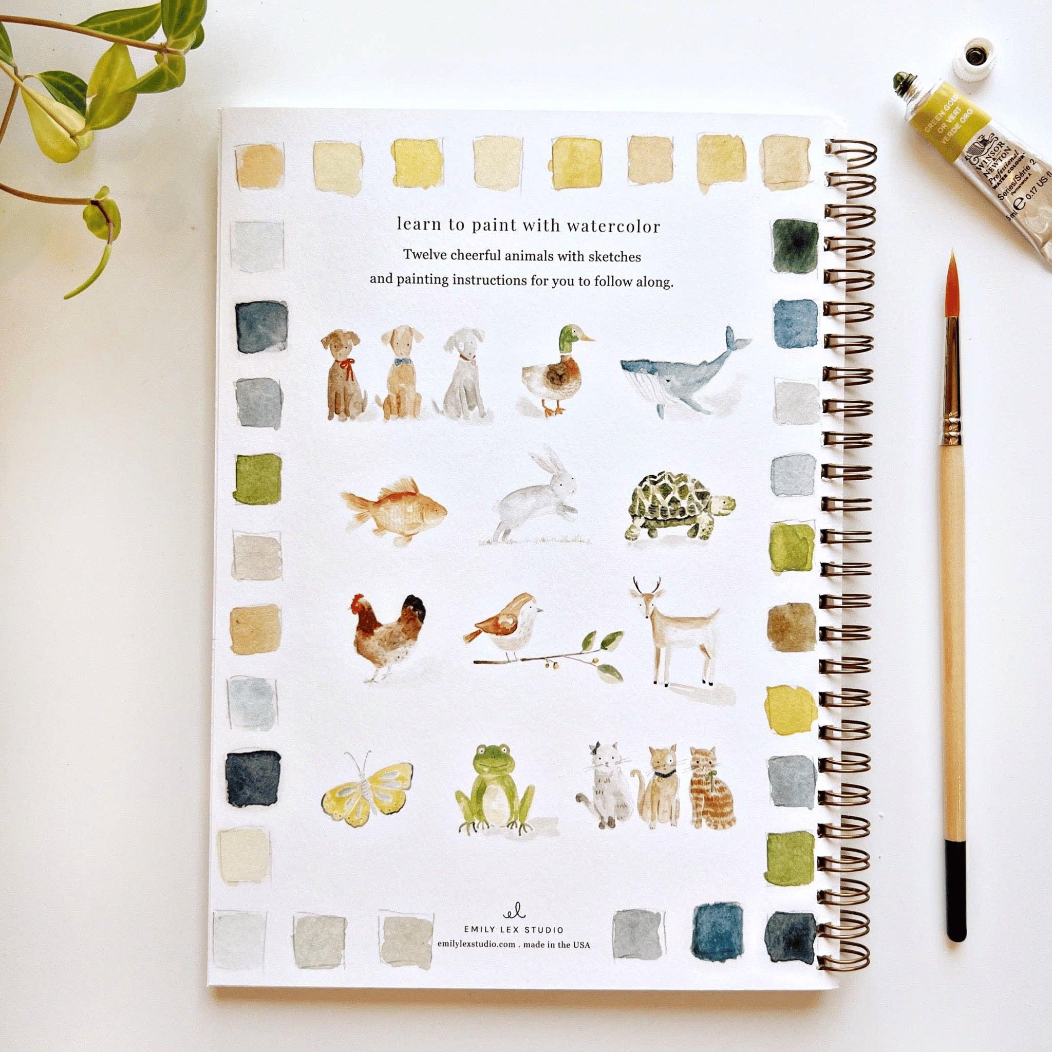 Watercolor Workbooks,Beginner-Friendly Watercolor Workbooks,12 Colors Watercolor Paint Set with Paint Brush,Art Crafts Painting Supplies