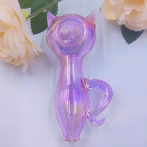 4,5'' Różowa szklana fajka Little Devil, dziewczęca, unikalna, ręcznie robiona, przezroczysta, odurzająca, łyżka, ręcznie dmuchana, szklana miska, kieszonkowa fajka, prezent dla dziewczynek
