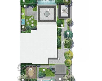 Personalized Garden Design ,Landscape Design,Design of Garden Courtyard Plan Layout,Tailored For Your Space