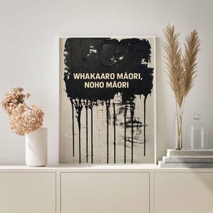 Whakaaro Māori, Noho Māori- Printable Māori Poster - Bold Modern Design - Māori Home Decor Wall Art - A1 A2 A3 A4