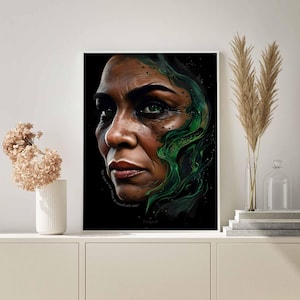 Our Land is Our Mother, Wahine Maori - Printable Māori Poster - Playful Modern Design - Māori Home Decor Wall Art - A1 A2 A3 A4